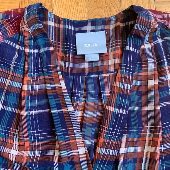Anthropologie Maeve sheer plaid top - Picture 2 of 10